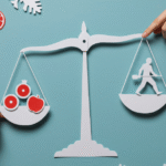 Ilustração simbólica representando o equilíbrio entre escolhas pessoais e bem-estar psicológico no lar