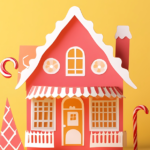 Casa ilustrada em ambiente lúdico simbolizando o lar como refúgio emocional e a relação entre natureza e saúde mental